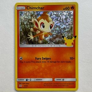 Like New Chimchar Pokémon Trading Card Basic McDonalds Collaboration